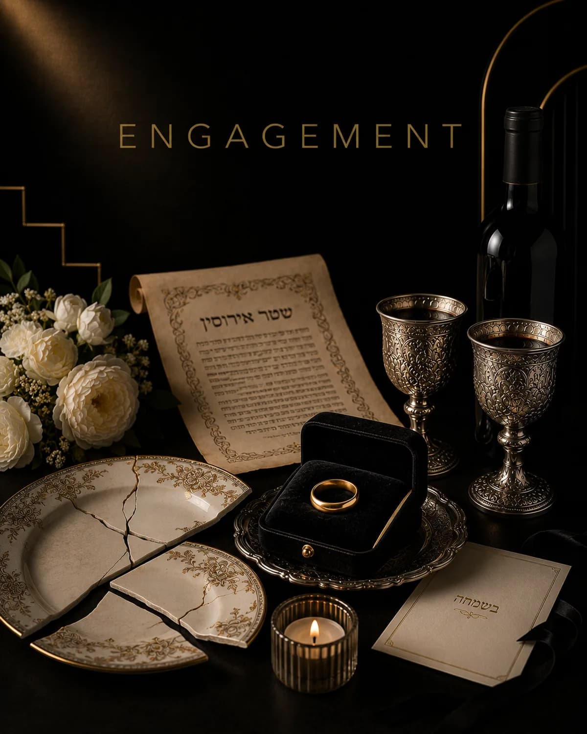 An elegant diamond ring resting in a presentation box.