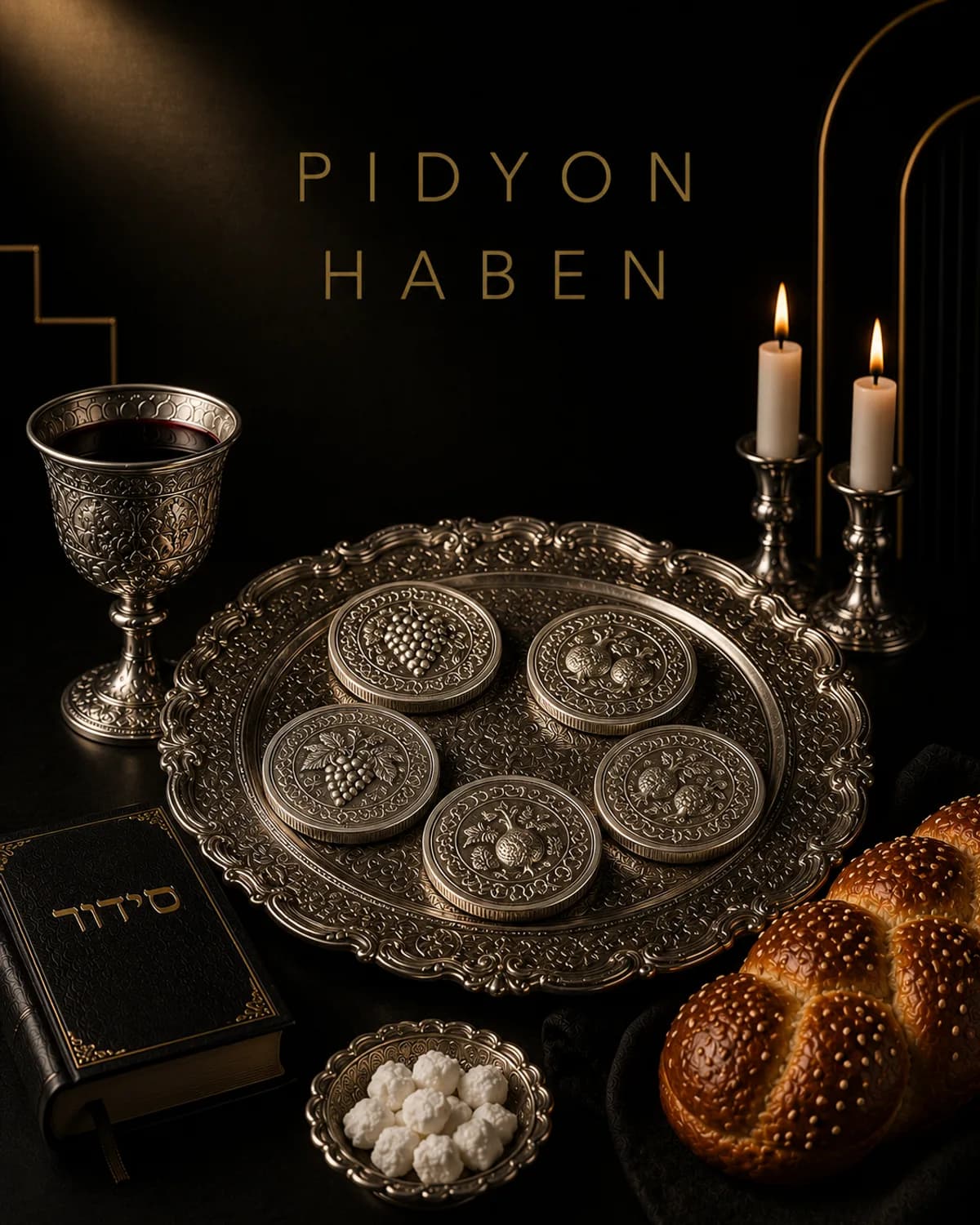 A silver ceremonial cup for Pidyon HaBen.
